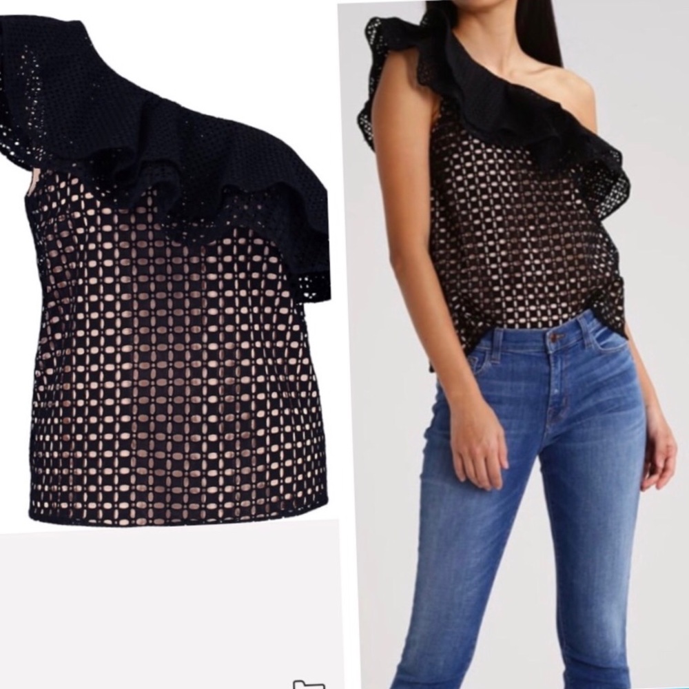 5. J Crew One Shoulder Top - Picture 4 of 7